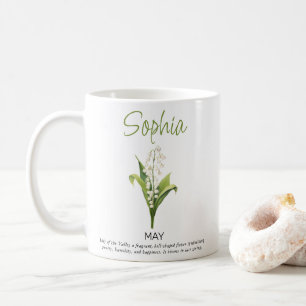 Mug Fleur de naissance personnalisée