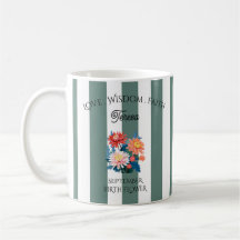 Mug Fleur de naissance personnalisée
