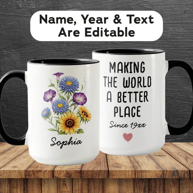 Mug Fleur de naissance personnalisée de septembre - No (Créateur téléchargé)