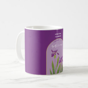 Mug Fleur de naissance personnalisée Mois Février Iris