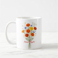 Fleur de naissance personnalisée Souci sur mesure