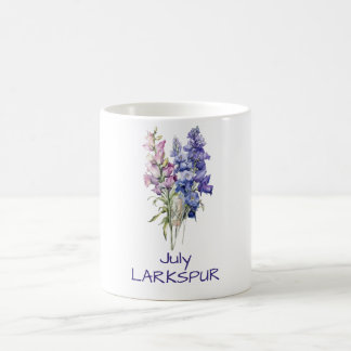 Mug Fleur de naissance primaire de juillet Larkspur mu