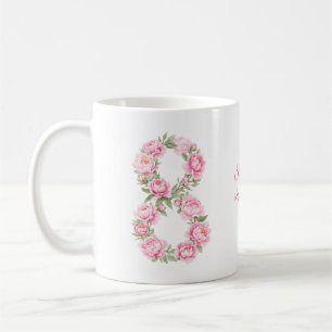 Mug Fleur de Paeonies pour la Journée des Femmes le 8 