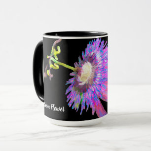 Mug Fleur de passion peinte en violet