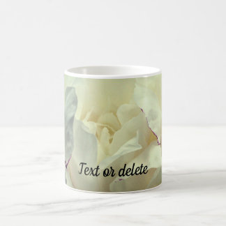 Mug Fleur de pivoine blanche personnalisée