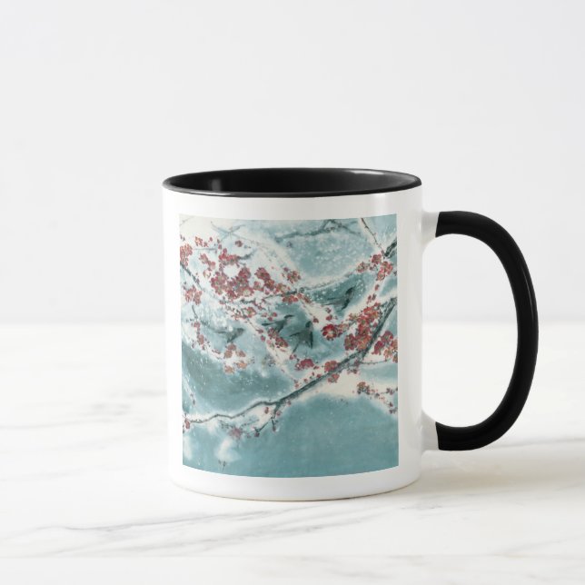 Mug Fleur de prune dans la neige (Droite)