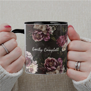 Mug Fleur de rose blanche luxueuse et lunatique