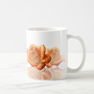 Mug Fleur de Rose corail avec Partition
