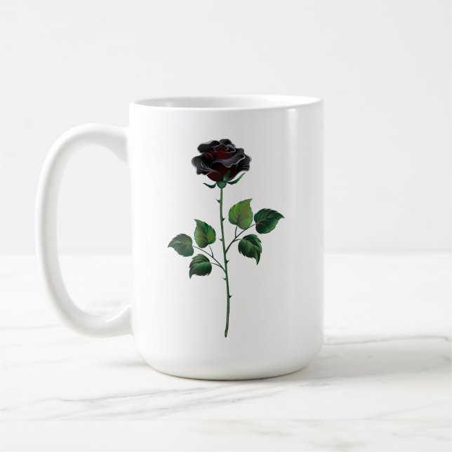 Mug Fleur de rose noire (Gauche)