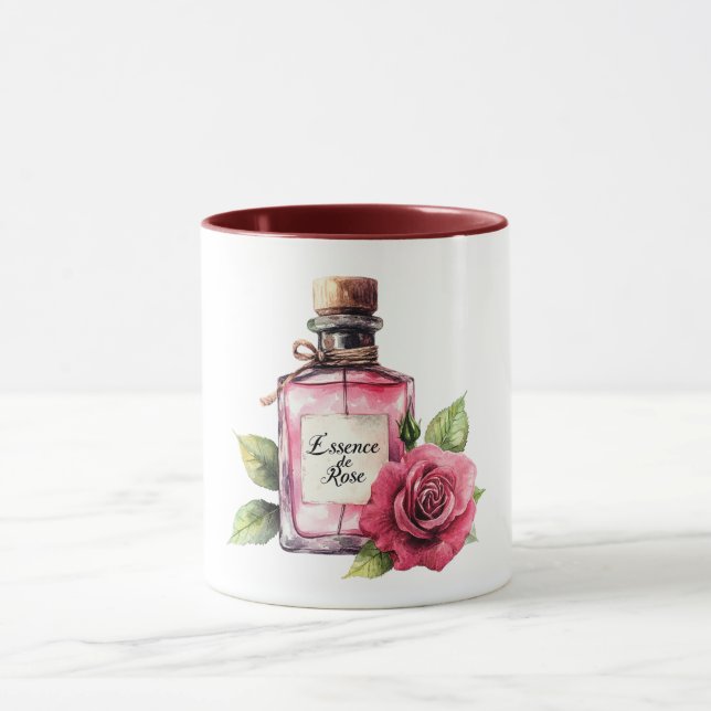 Mug Fleur de rose rose romantique (Centre)