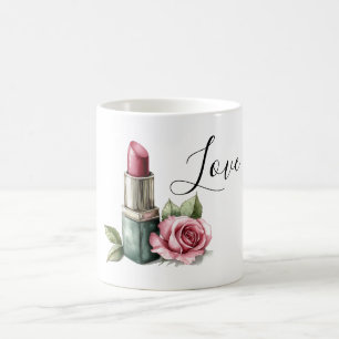 Mug Fleur de rouge à lèvres rose