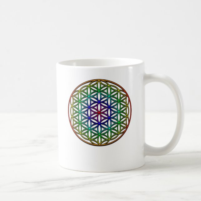 Mug Fleur de symbole sacré de la géométrie de la vie (Droite)