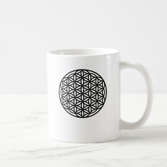 Mug Fleur de symbole sacré de la géométrie de la vie (Droite)