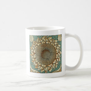 Mug Fleur de tournesol sur Arrière - plan bleu-vert