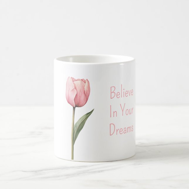 Mug Fleur de tulipe rose croyez (Centre)