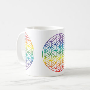 Mug Fleur de vie 7 Chakras Arc-en-ciel