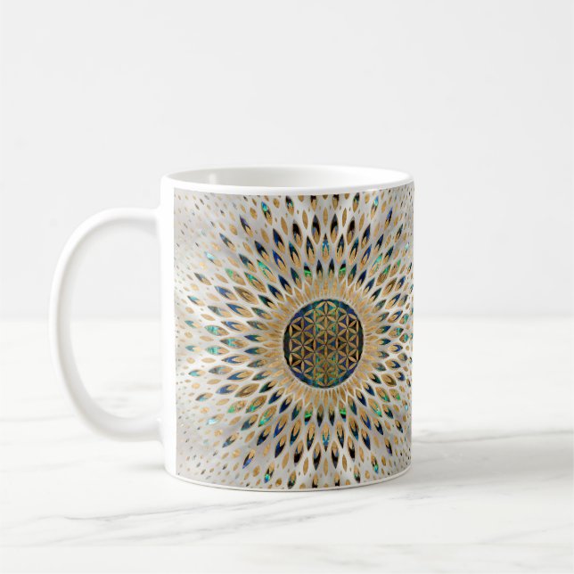Mug Fleur de vie - Abalone Shell et Pearl (Gauche)