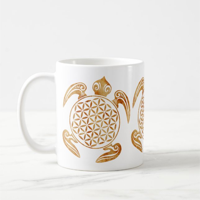 Mug Fleur de vie / Blume des Lebens - pierre de tortue (Gauche)