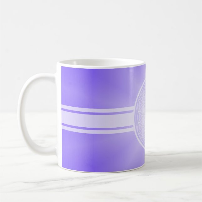 Mug Fleur de Vie / Blume des Lebens - transpa blanc. (Gauche)