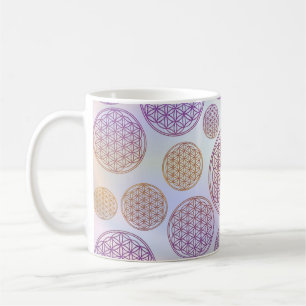Mug Fleur de vie / Blume des Lebens - Violet motif
