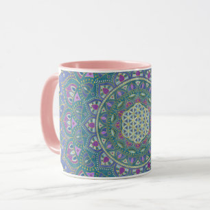 Mug Fleur de Vie - Mandala de style indien 1