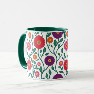 Mug Fleur de vigne du milieu du siècle Guirlande de