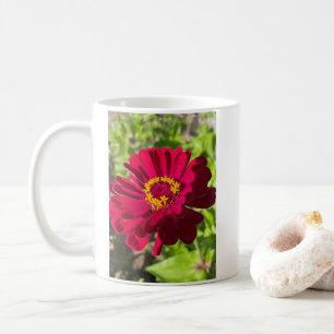 Mug Fleur de Zinnia rouge profonde