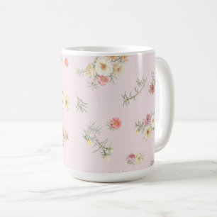 Mug Fleur d'eau douce rose mousse rose tendre