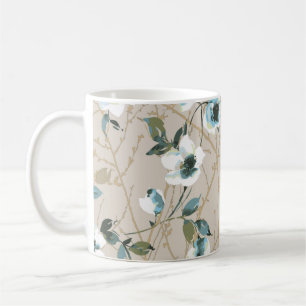 Mug fleur design motif textile illustration, art, patt