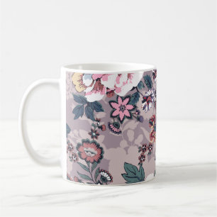 Mug fleur design motif textile illustration, desi