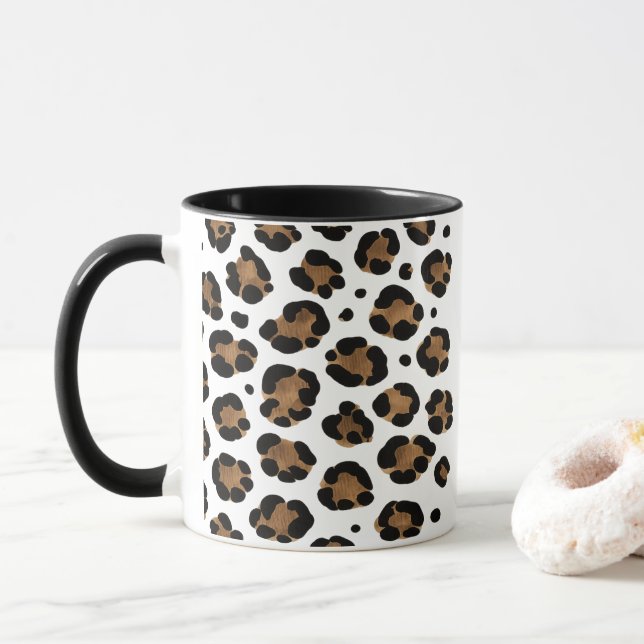 Mug Fleur – Dessin Élégant de Rose (Avec donut)