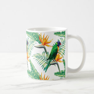 Mug Fleur D'Été Et Perroquet Coloré
