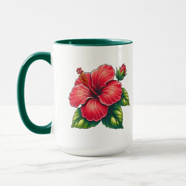 Mug Fleur d'Hibiscus Gros combo (Gauche)