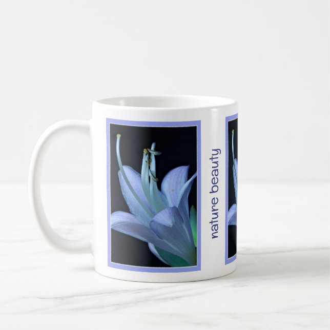 Mug Fleur d'Hosta de beauté naturelle personnalisée en (Gauche)