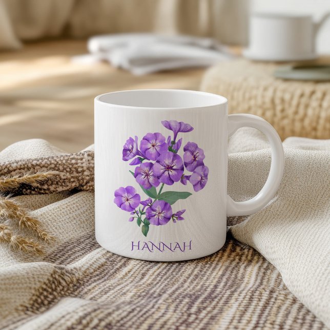 Mug Fleur du mois de février Violet pourpre (Créateur téléchargé)