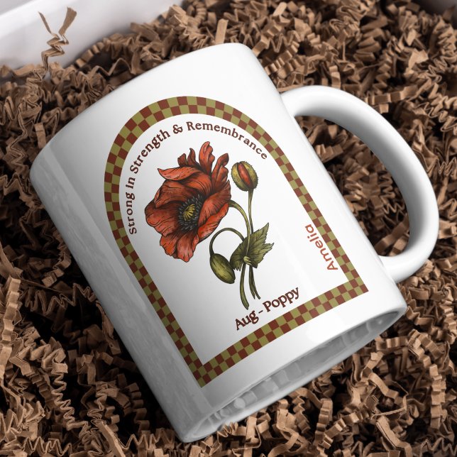 Mug Fleur du mois de naissance d'août personnalisée (Créateur téléchargé)