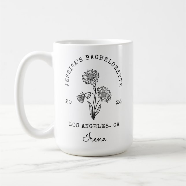 Mug Fleur du mois de naissance d'aster de septembre de (Gauche)