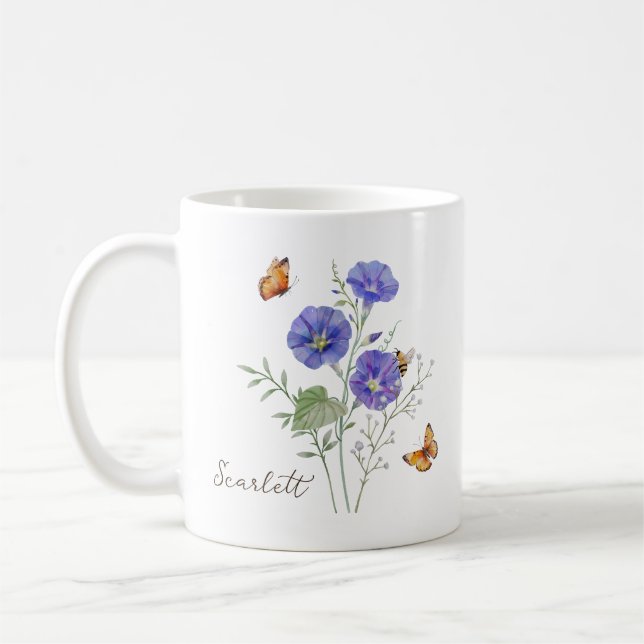 Mug Fleur du mois de naissance de Morning Glory (Gauche)