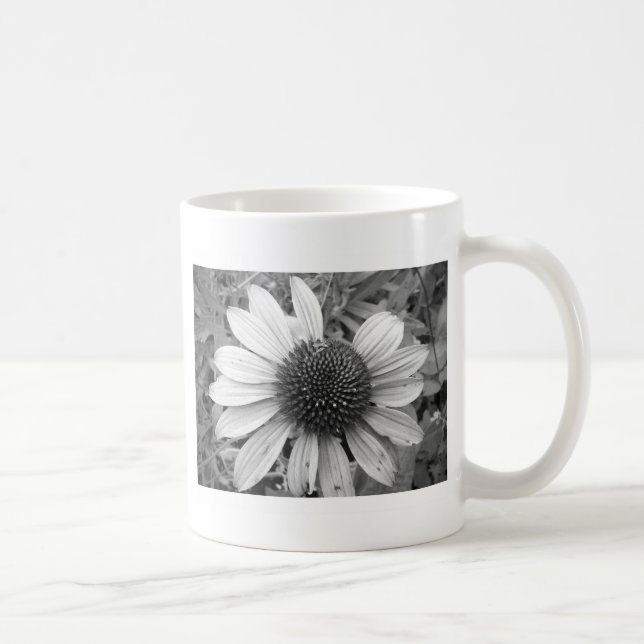 Mug Fleur en noir et blanc (Droite)