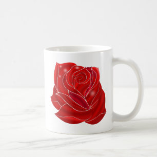 Mug Fleur extraordinairement belle de rose rouge