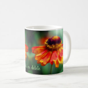 Mug Fleur Faisée Orange Et Jaune Personnalisée