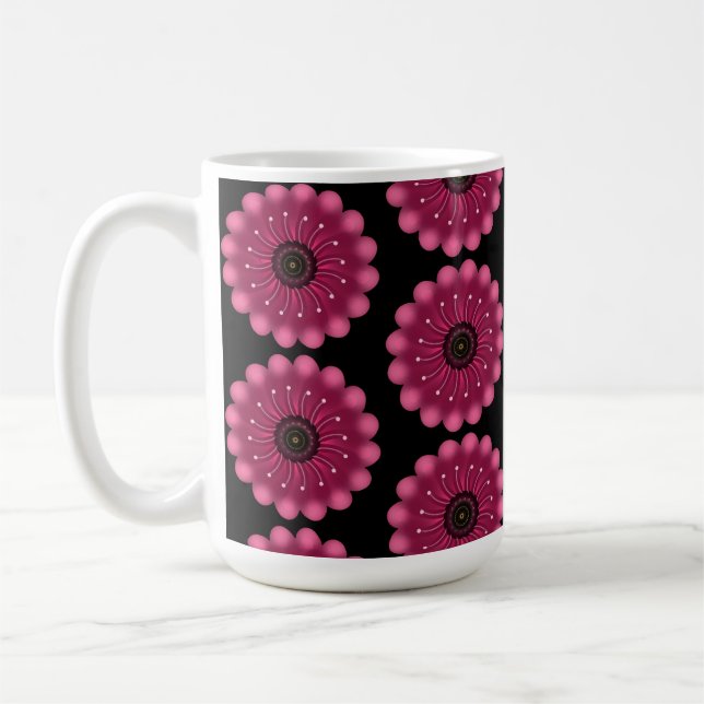Mug Fleur Fantastique Rose Luminescente | Fleur Floral (Gauche)