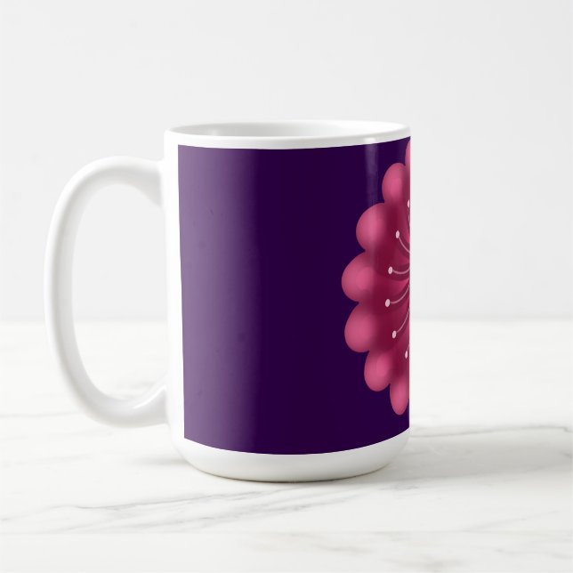 Mug Fleur Fantastique Rose Luminescente | Fleur Floral (Gauche)