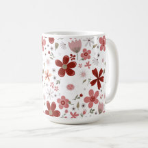 Fleur florale motif rose rouge