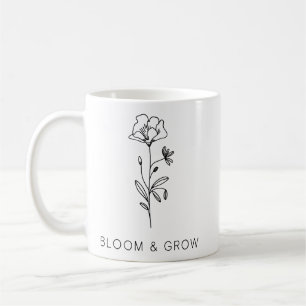 Mug Fleur Florale - Silhouette Nature Élégante