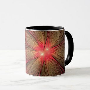 Mug Fleur fractale de fansy rouge