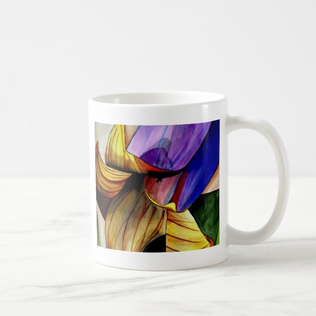 Mug Fleur Fritillaire violet couleur d'origine art (Droite)