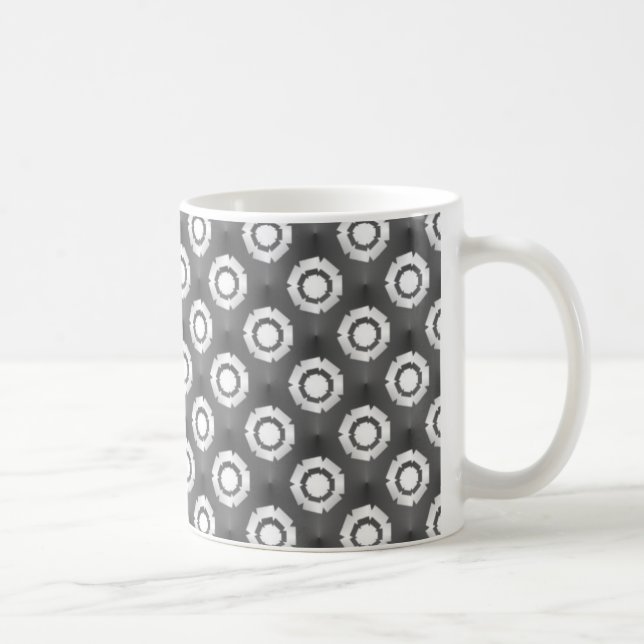 Mug Fleur Funky, Gris Métallique (Droite)