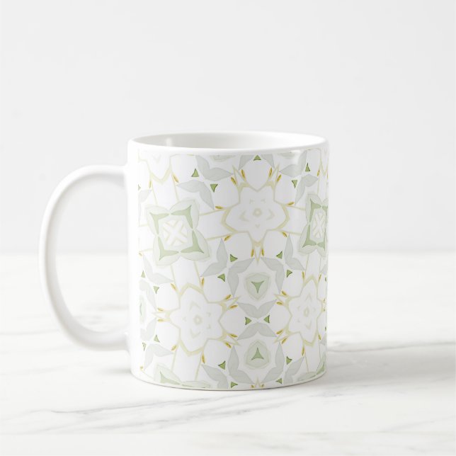Mug Fleur géométrique neutre douce (Gauche)