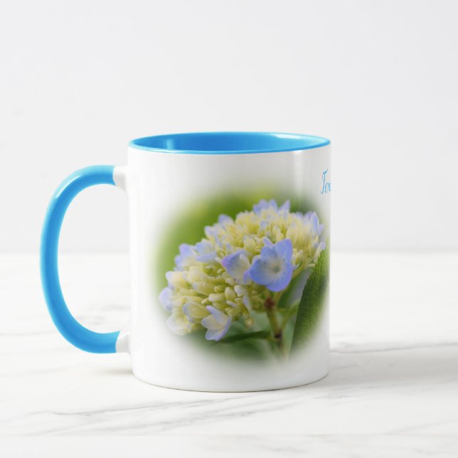 Mug Fleur Hydrangea douce personnalisée (Gauche)